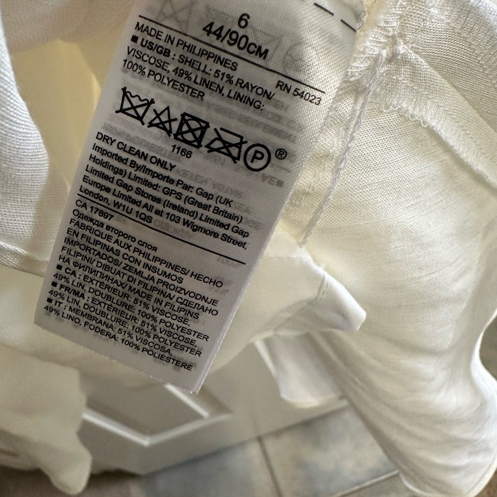 Banana Republic White Linen tie waist Dress - Picture 5 of 10